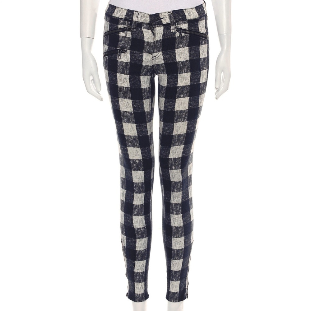 Rag & Bone Plaid Skinny Jeans